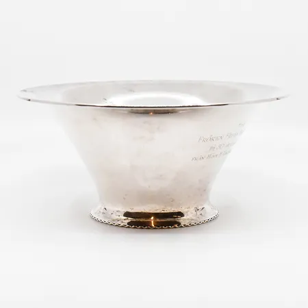 Skål höjd 9cm Ø 18cm personlig gravyr silver 830/1000 Vikt: 186,1 g