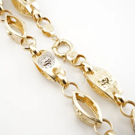 Kedja 66cm bredd: 10-12mm 14k Vikt: 25,4 g