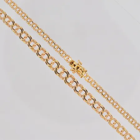 Collier Bismarck längd 42cm doserad bredd 3,6-6mm 18K Vikt: 13,4 g