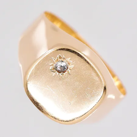 Klackring stl:20 vit sten ytliga repor 18K Vikt: 5,7 g