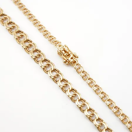 Collier bismarck doserat 42,5cm bredd: 3,9-5,7mm 18k Vikt: 12,3 g