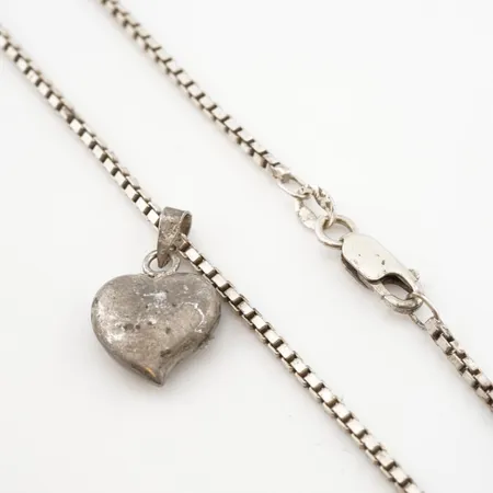 Halskedja venezia, med Hänge Hjärta, silver 925/1000, 11,7g Vikt: 11,7 g