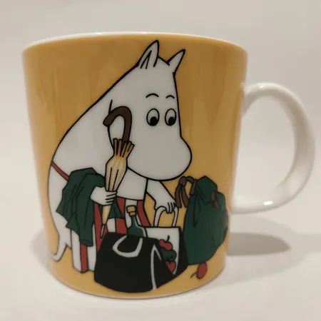 Muminmugg, Muminmamman aprikos, höjd 8 cm, Arabia, porslin