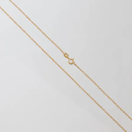 Kedja Singapore, längd ca 42cm, bredd 1,5mm, GHA, 18K Vikt: 1,7 g