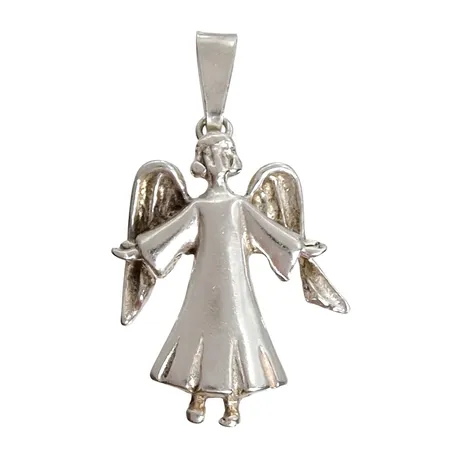 Hänge Ängel, silver 925/1000, Guldfynd GFAB, längd inkl. ögla 26 mm, bredd 15 mm Vikt: 1,4 g