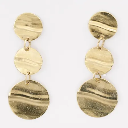 Ett par örhängen, ca 21x10mm, 18K guld. Vikt: 1 g