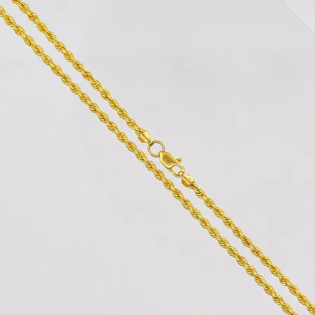 Kedja cordel ihålig 45cm, bredd 1,95, 21K Vikt: 3,3 g