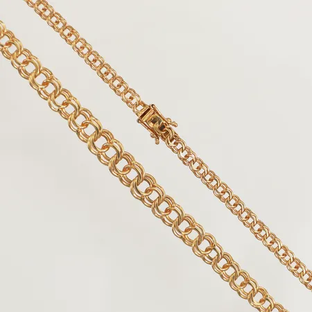 Collier doserad Bismarck, längd 42cm, bredd 7,4-4,1mm, 18K  Vikt: 17,4 g