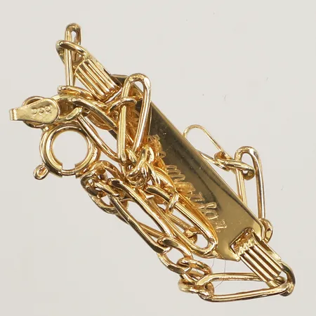 Armband med gravyrplatta, längd 16cm, bredd 5,3mm, 18K  Vikt: 2,7 g