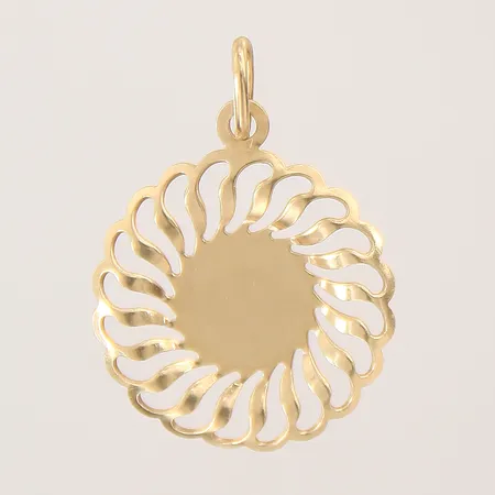 Hänge med genombruten dekor, Ø 21mm, 18K  Vikt: 2,2 g