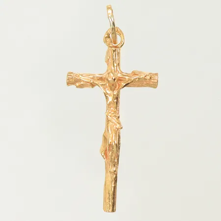 Hänge krucifix, längd 33mm inkl ögla, bredd 2-19mm, 18K, 2,3g Vikt: 2,3 g