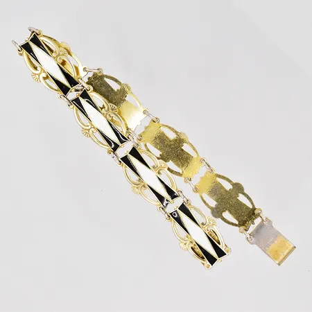 Armband 18cm, emaljerat, förgyllt silver S925/1000 Vikt: 13,2 g