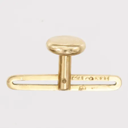 Frackknapp, Ø7mm, 18K guld. Vikt: 1,2 g