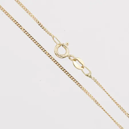 Kedja, Pansar, längd: 50cm, bredd: 1mm, Balestra, Italien, 18K guld Vikt: 2,1 g