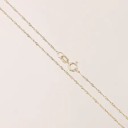 Kedja Singapore, längd: 46,5cm, bredd: 1mm, 14K Vikt: 0,8 g