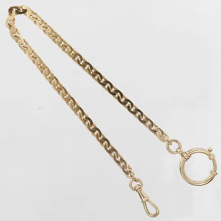 Klockkedja, Pansar, längd: 26cm, bredd: 5mm, svensk importstämpel, 18K guld Vikt: 19,4 g