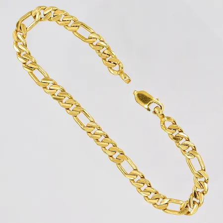 Armband pansar variant 22cm, bredd 6mm, ögla till lås saknas, 21K Vikt: 23,7 g