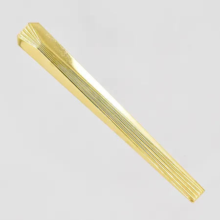 Slipsklämma 60mm, bredd 4,5-7,4mm, stål+guld, 14K Vikt: 4,3 g