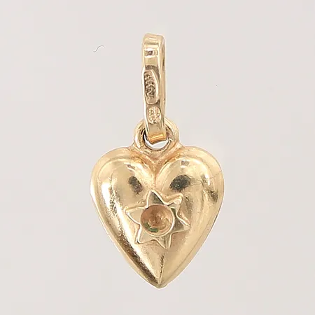 Hänge hjärta, 17x9,2mm, saknar sten, 18K Vikt: 1 g