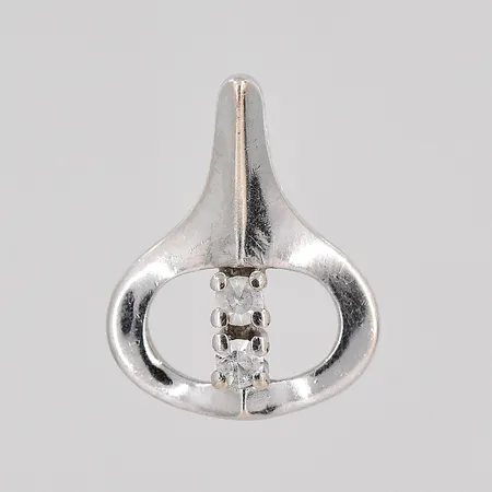 Hänge med vita stenar, 925S/1000 Vikt: 1,2 g