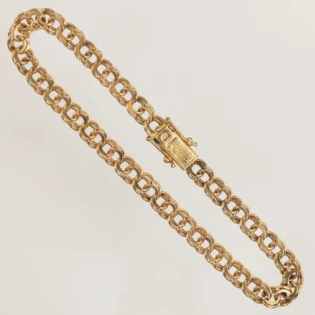 Armband Bismarck, längd 19,5cm, bredd 5,3mm, 18K  Vikt: 10,5 g