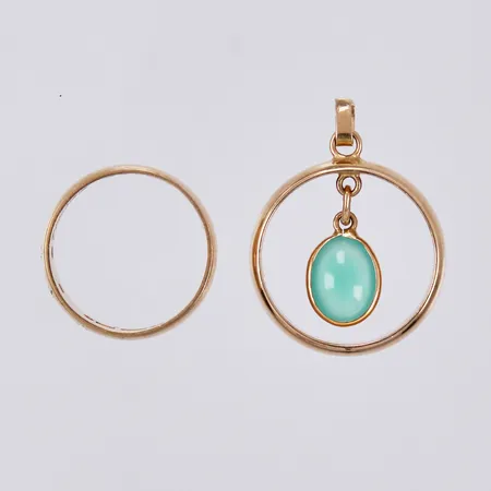 Diverse smycken graverat 18K  Vikt: 12,1 g