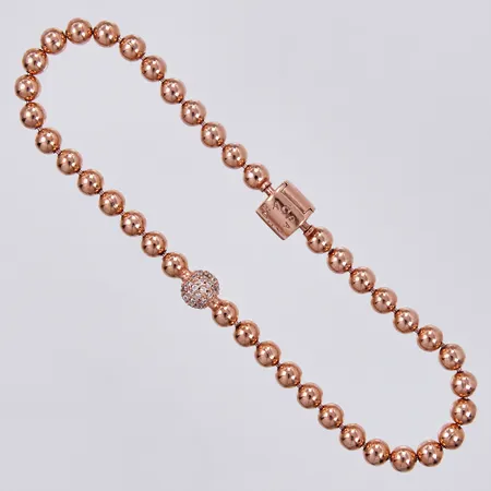 Armband pärlat med glittrande kula Pandora längd: ca 19cm bredd: ca 4mm roséguldspläterad metall