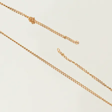 Halskedja pansar, saknar lås, trasslig, 18K, 1g Vikt: 1 g