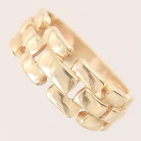 Ring, stl: 17, bredd: 4,4mm, 14K  Vikt: 3,3 g