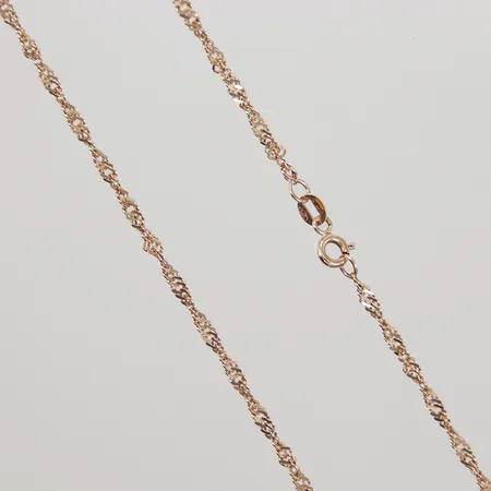 Kedja Singapore 43,5cm, bredd 2,4mm, Svedbom & Co, 18K,  Vikt: 4,8 g