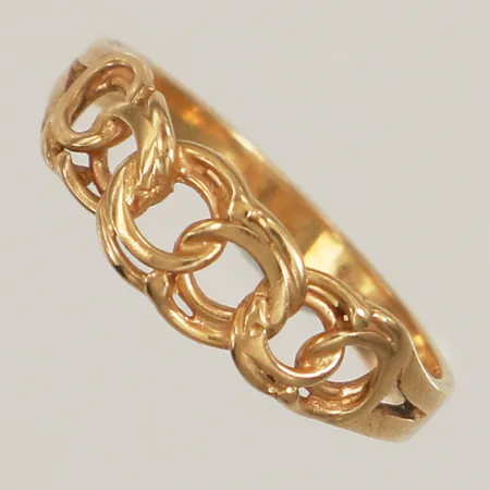 Ring Bismarck, stl 17½, bredd 2,6-5,8mm, 18K  Vikt: 2,1 g