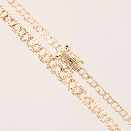 Collier doserad Bismarck, längd 46,5cm, bredd 2,8-4,7mm, GHA, 18K Vikt: 6,8 g