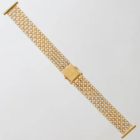 Klocklänk X-länk, längd ca 16,5cm, bredd 12,5mm, 18K Vikt: 17,5 g