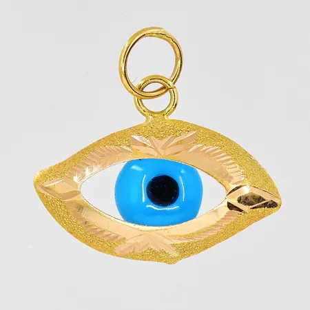 Hänge öga blå, 19x19,7mm, 21K Vikt: 0,9 g