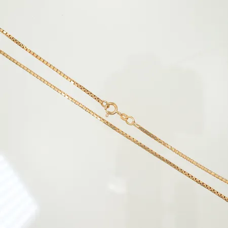 Halskedja venezia, längd 46cm bredd 2mm, skeva länkdelar, 18K, 13,2g Vikt: 13,2 g