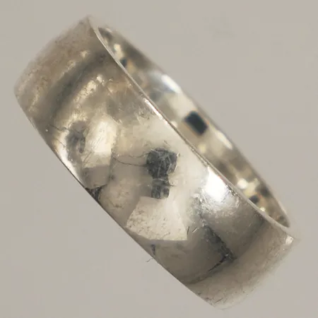 Ring slät, stl 18, bredd 7,2mm, GHA, 925/1000 silver  Vikt: 7,4 g