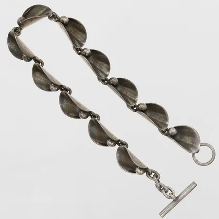 Armband, Niels Erik From, Danmark, längd ca 17,5cm, bredd 11mm, slitage, 925/1000 silver. Vikt: 13,9 g