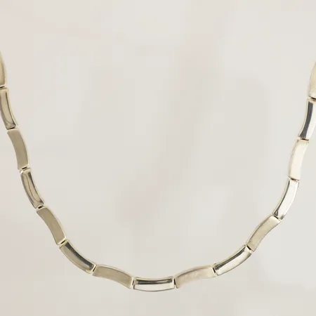 Collier, längd 43cm, bredd 5,2mm, GHA, 925/1000 silver Vikt: 53,4 g