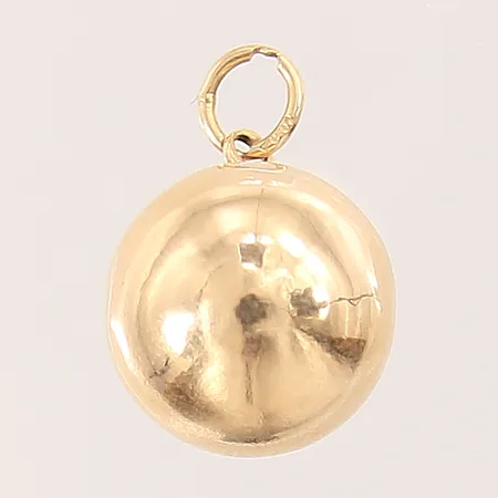 Hänge kula, Ø15mm, sliten ögla, 18K  Vikt: 2,7 g