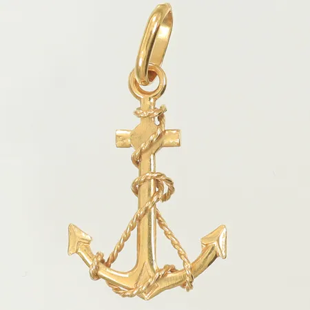 Hänge ankare, längd 25mm inkl ögla, bredd 6-14mm, 18K, 1,3g Vikt: 1,3 g