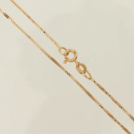 Halskedja Venezia, längd 42cm, bredd 1mm, 18K  Vikt: 2,8 g