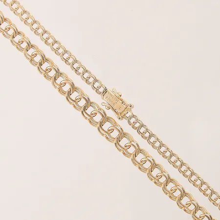 Collier doserad Bismarck, längd 42cm, bredd 3,6-6,2mm, 18K Vikt: 12,8 g