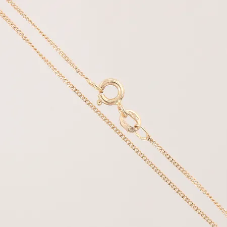 Kedja Pansar, längd 38cm, bredd 1mm, ojämnheter, Balestra, 18K Vikt: 1,6 g
