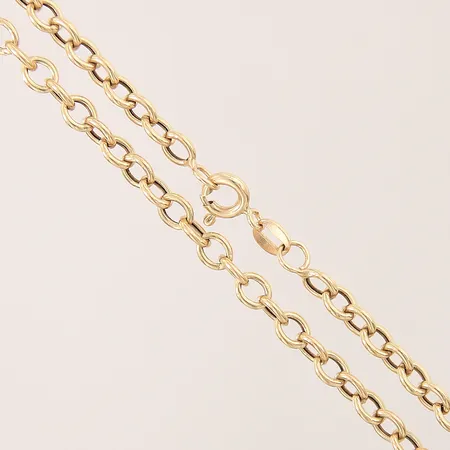 Kedja Ärtlänk, längd: 63cm, bredd: 4mm, 18K  Vikt: 13,1 g