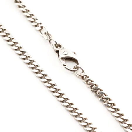 Halskedja, pansar, silver, 53cm, bredd 4mm, 925/1000 Vikt: 19,4 g