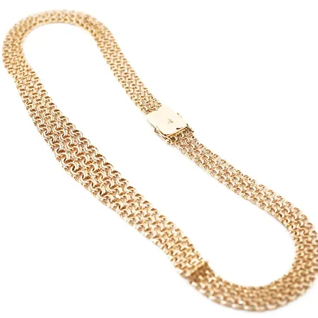 Collier, 43cm, bredd 11mm-16mm, 18k Vikt: 32,7 g