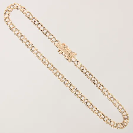 Armband Bismarck, längd 19,5cm, bredd 3,5mm, ojämnheter, 18K Vikt: 5,2 g