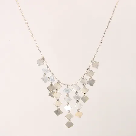 Collier Kullänk med hängande detaljer, längd 41cm, bredd 1,9-42mm, GHA, silver 925/1000 Vikt: 9,5 g