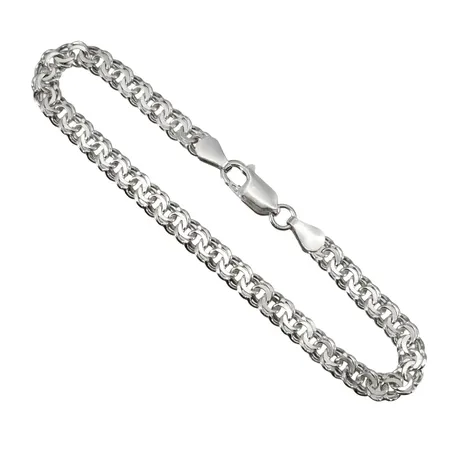 Armband Bismarck, silver 925/1000, längd 19,5 cm, bredd 5,5 mm, sparsamt använd Vikt: 8,1 g