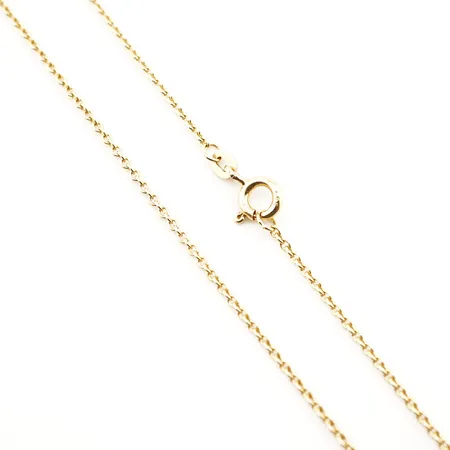 Halskedja, 45,5cm, bredd 1,5mm, 14k Vikt: 3 g